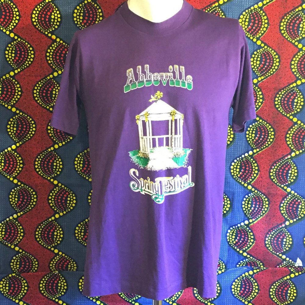 Abbeville SC - Spring Fest - Vintage T-shirt - Purple - L